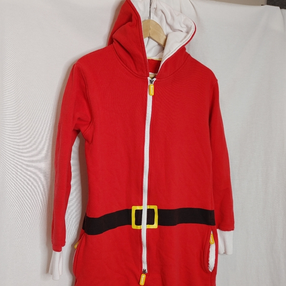 Tipsy Elves Women's Santa Jumpsuit With Fur Onesie Red White Small S - Picture 4 of 9